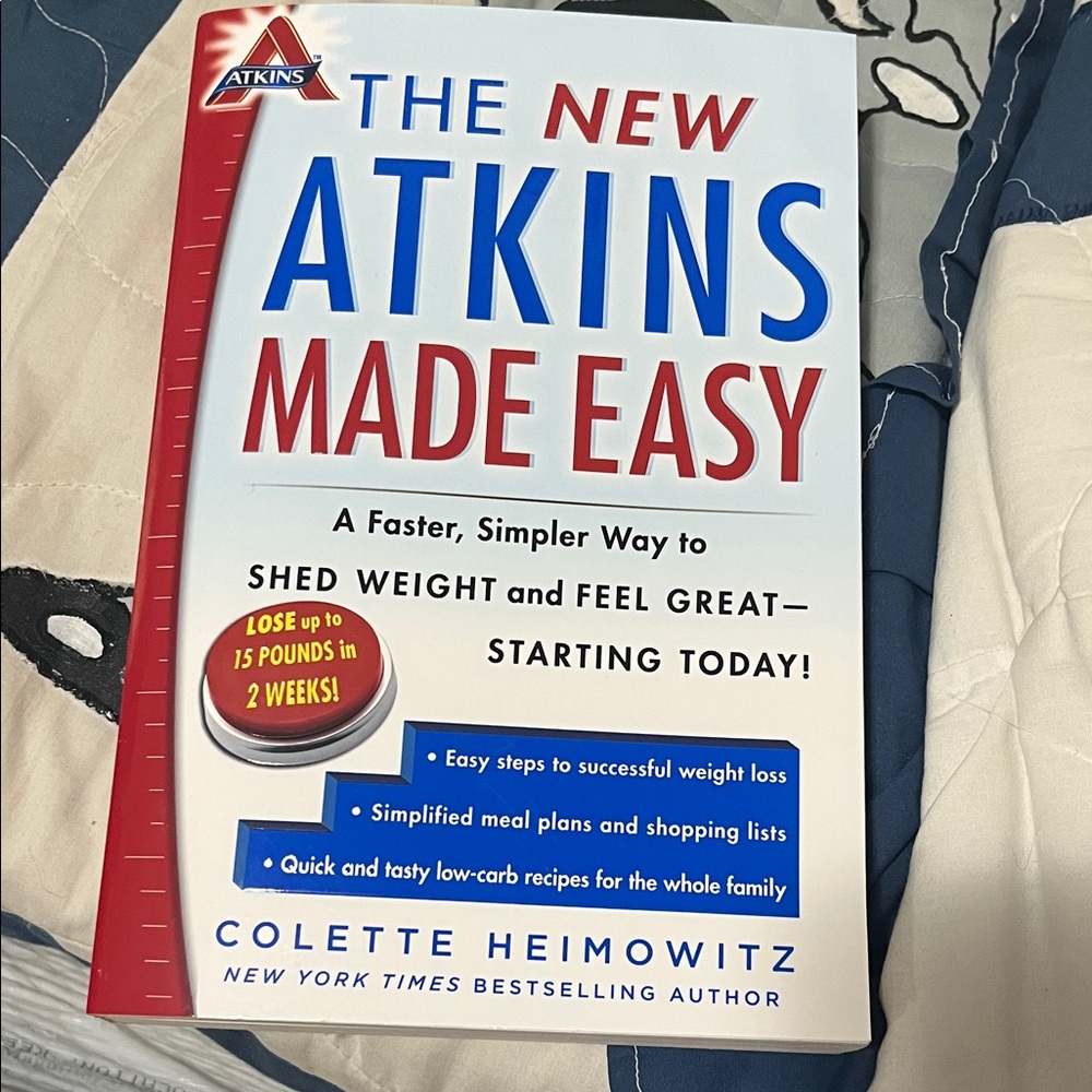 The New Atkins Made Easy by Colette Heimowitz - White & Blue Cover